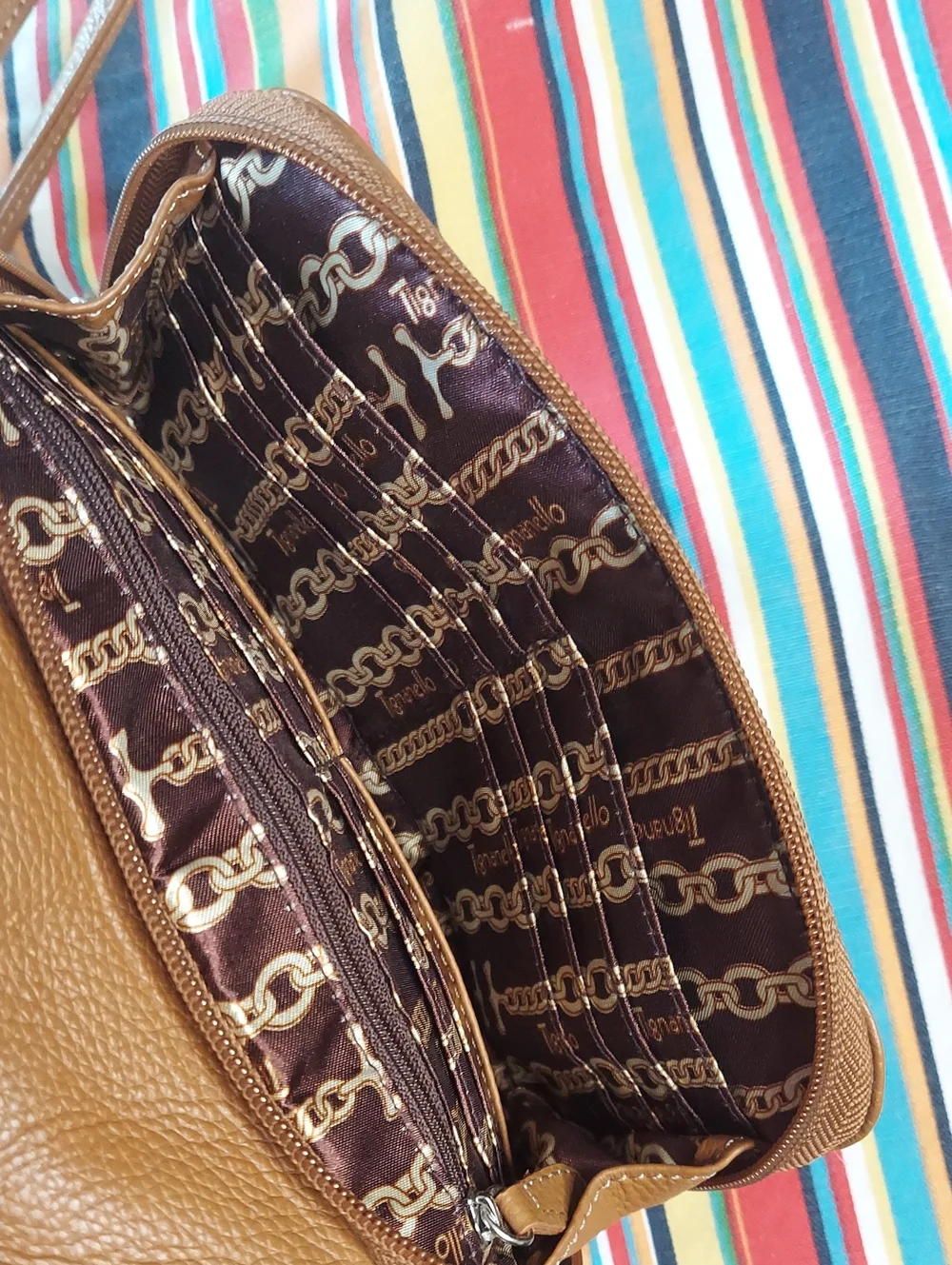Tignanello Crossbody Leather Bag in Brown
